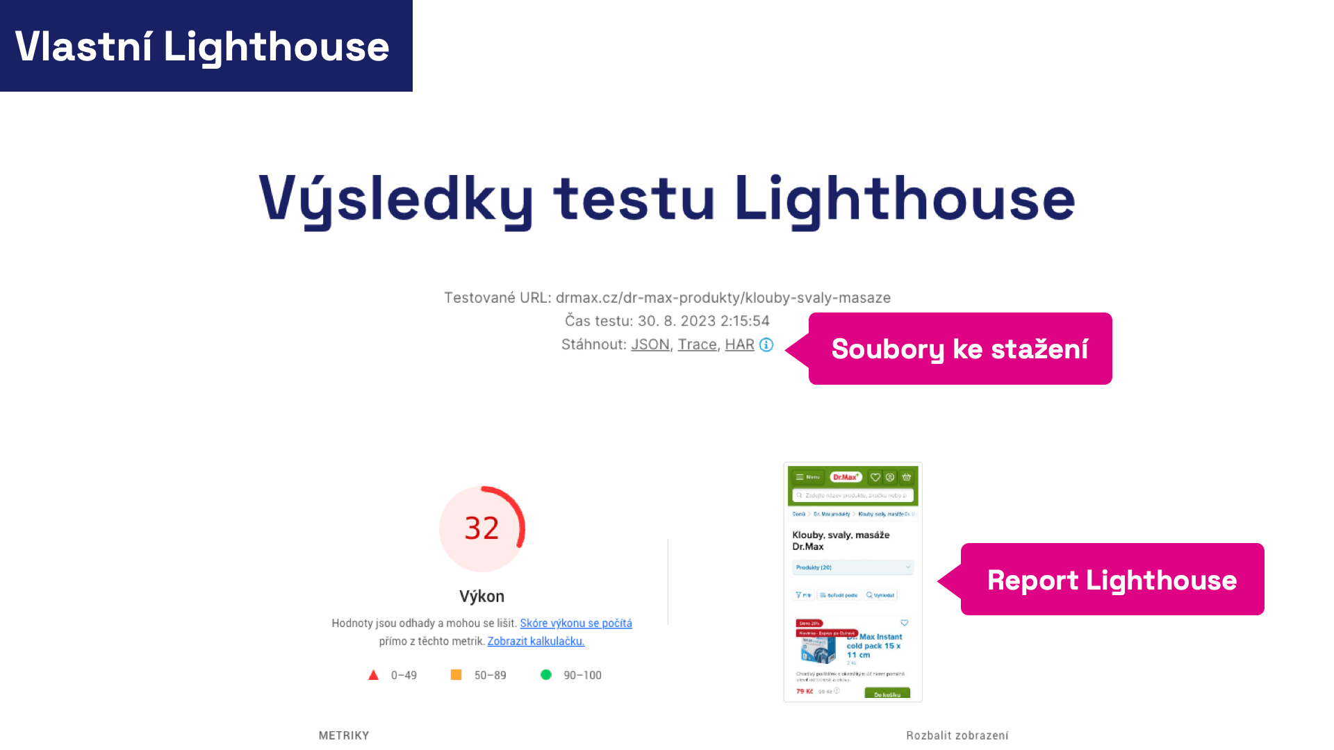 Výsledky testu Lighthouse jsou v nové verzi bohatší o několik vlastností.