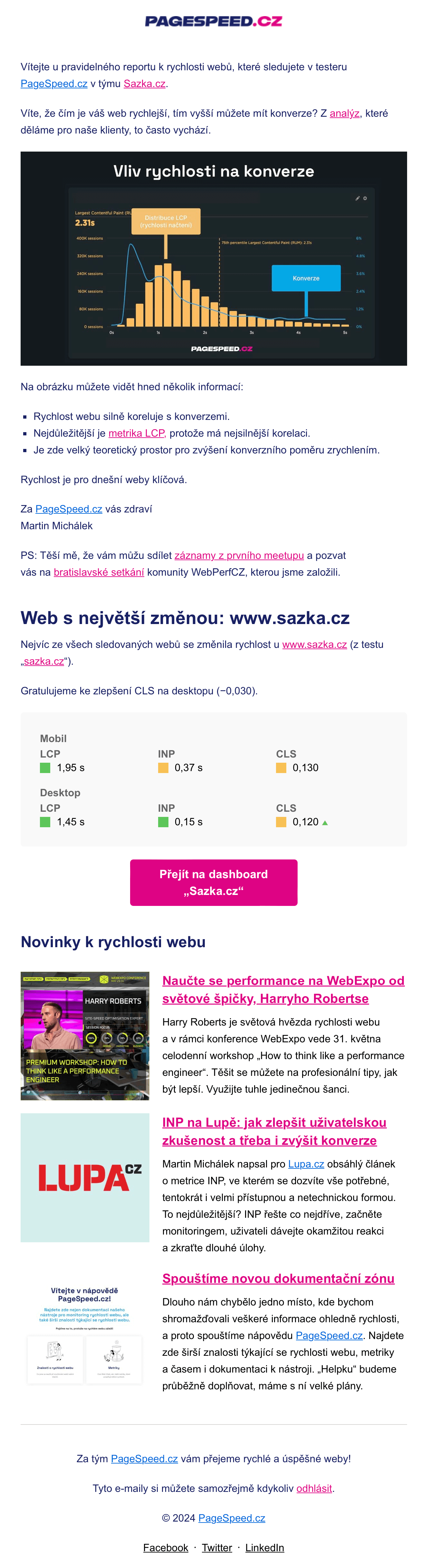 Ukázkové vydání newsletteru