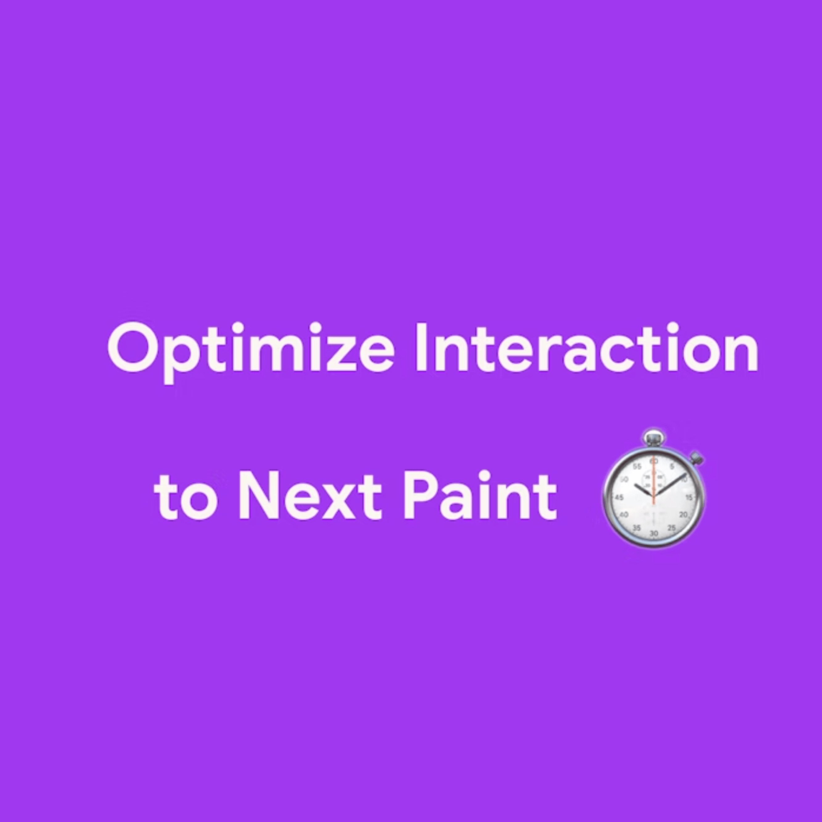 Jak optimalizovat metriku Interaction to Next Paint (INP)