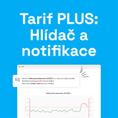 Placený tarif PLUS: hlídač rychlosti a notifikace