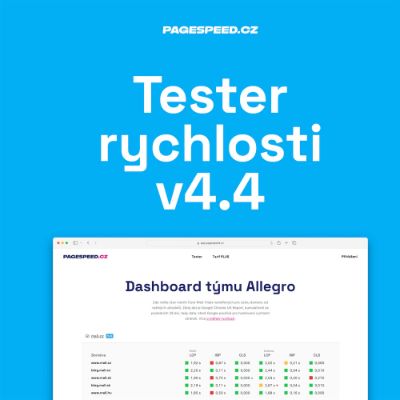 Monitoring PageSpeed.cz ve verzi 4.4